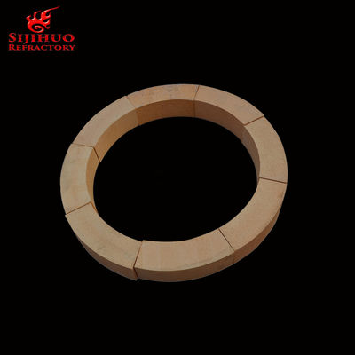 High Alumina 48 Fireclay Brick Yellow Thin Round Curved Kiln Refractory Clay Fire Bricks