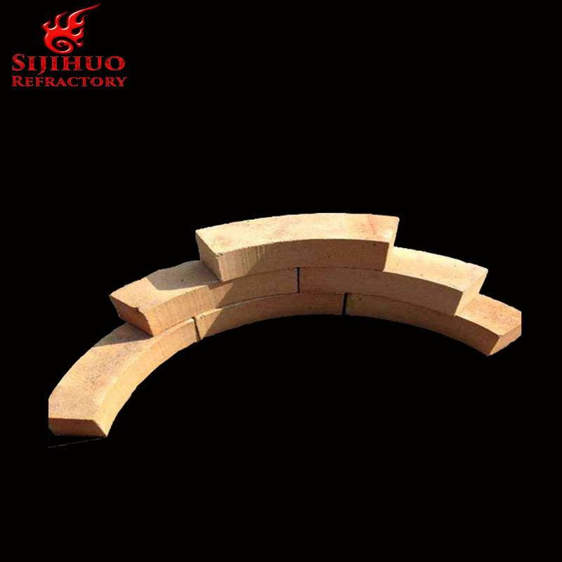 High Alumina 48 Fireclay Brick Yellow Thin Round Curved Kiln Refractory Clay Fire Bricks